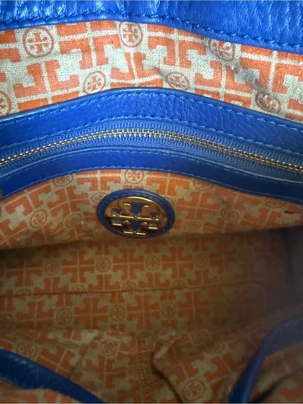 Tory Burch Royal/ Cobalt Blue Leather Shoulder Bag
